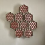 applique_plafonnier_urss_sovietique_ruche_abeille_space_age_1970_seventies_orange_maison_liedekerke_LK_11