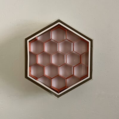 applique_plafonnier_urss_sovietique_ruche_abeille_space_age_1970_seventies_orange_maison_liedekerke_LK