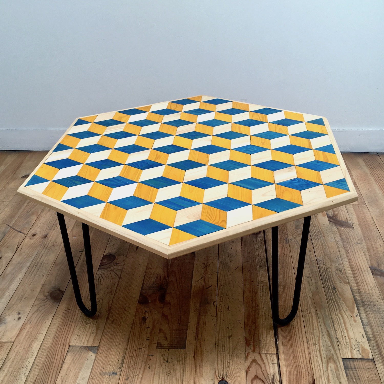 Table basse marquetée - ORION - grand modèle – Image 2