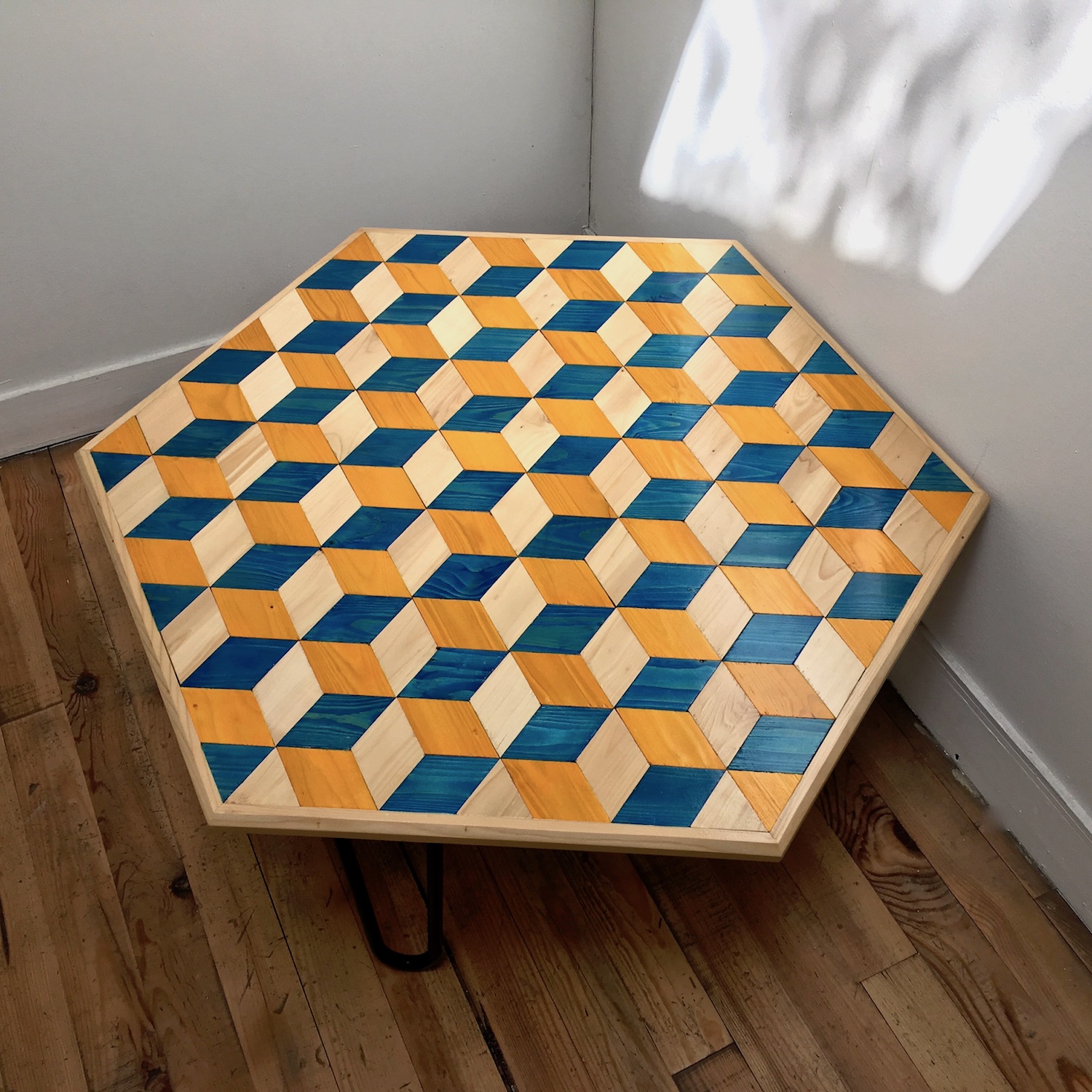 Table basse marquetée - ORION - grand modèle – Image 3