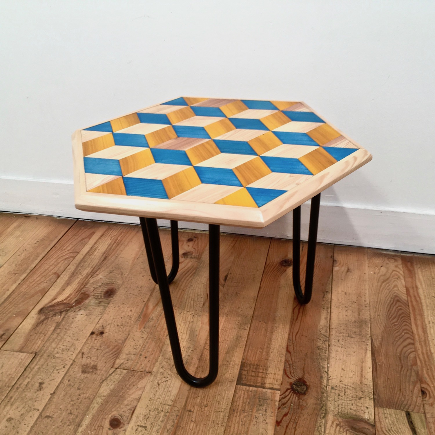 Table Basse en marqueterie - ORION - petit modèle – Image 4