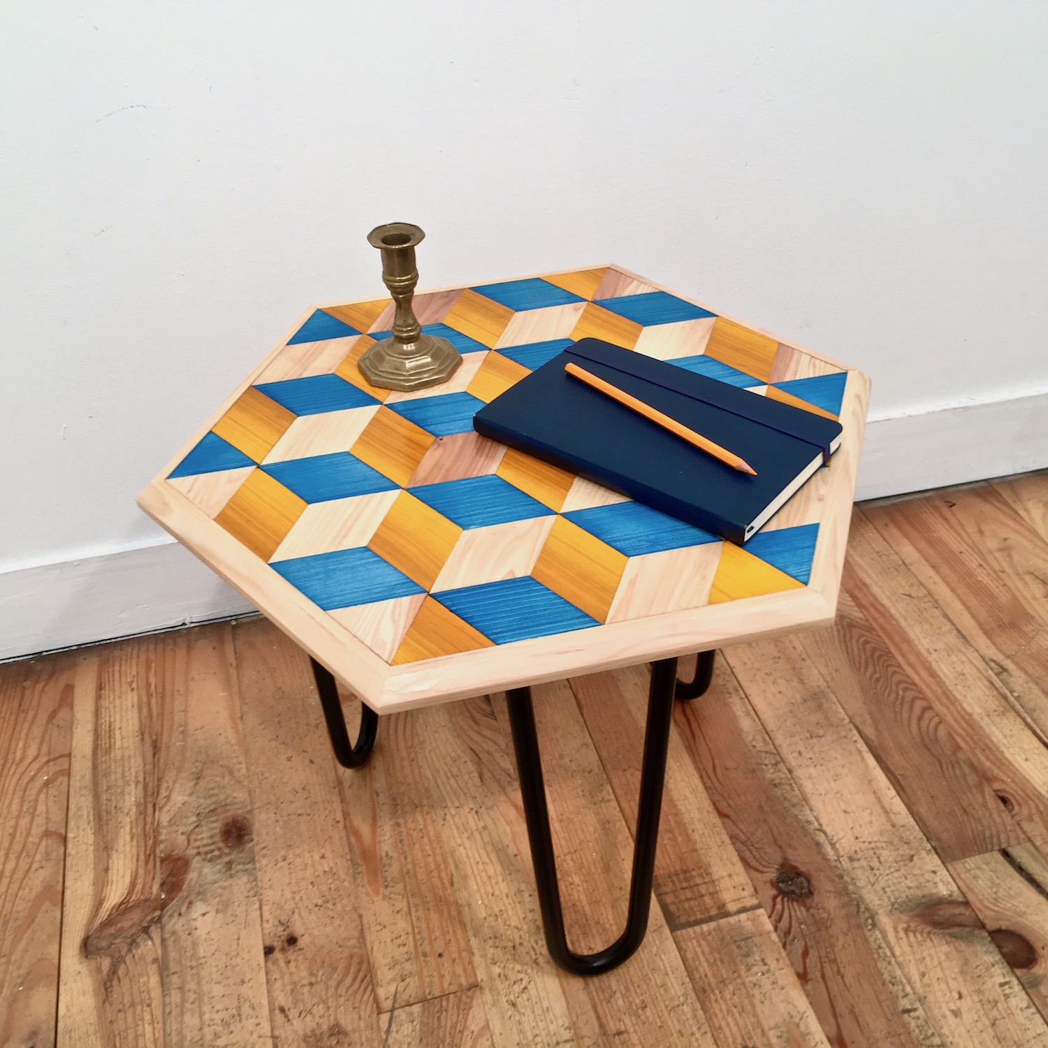 Table Basse en marqueterie - ORION - petit modèle – Image 3