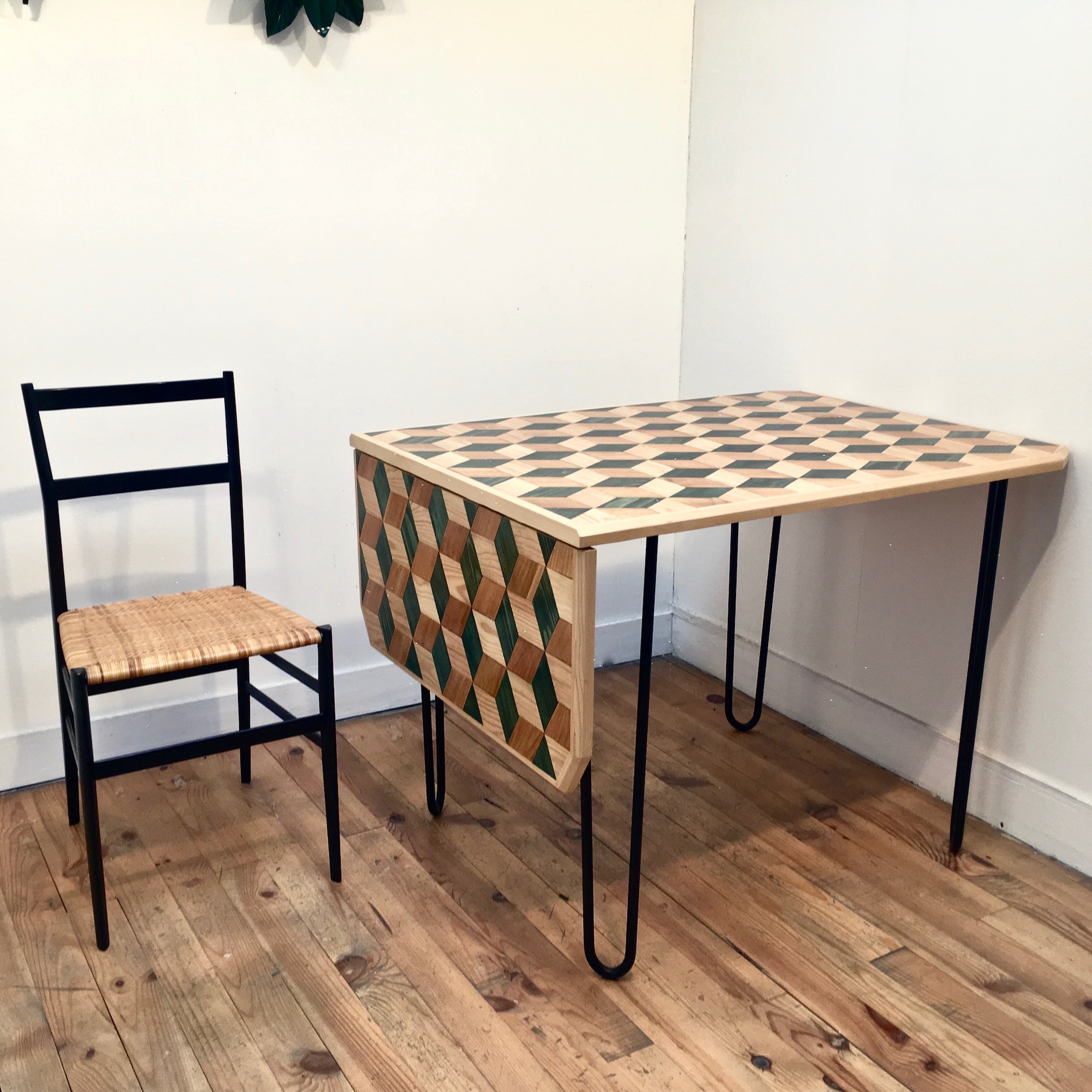 Table marquetée à rabat - ALMA - – Image 4