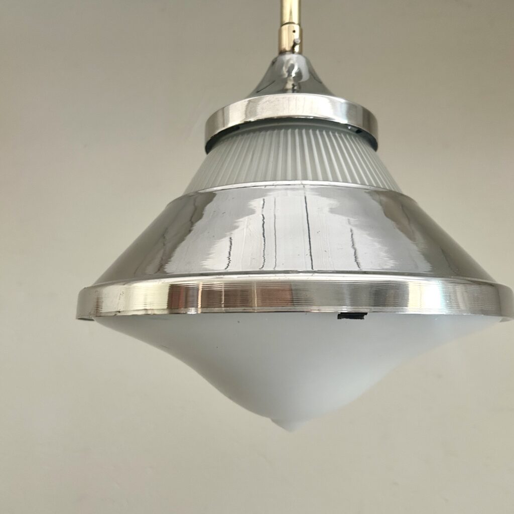 Suspension_holophane_stablite_PST_1932_verre opalin_prismatique_aluminium_laiton_maison_liedekerke_LK_2