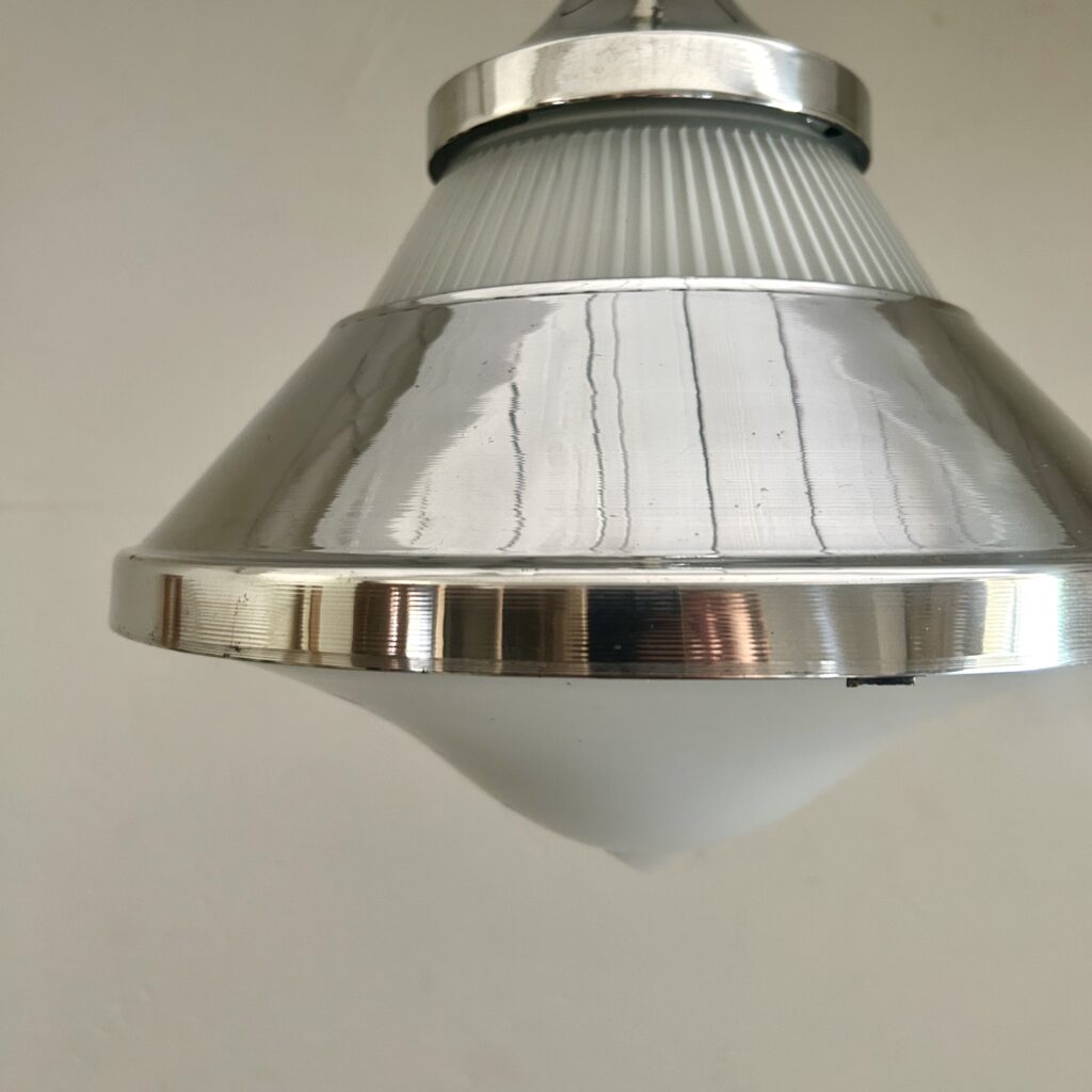 Suspension_holophane_stablite_PST_1932_verre opalin_prismatique_aluminium_laiton_maison_liedekerke_LK_3